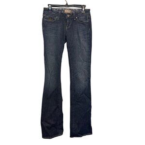 Paige Benedict Canyon Bootcut Womens Jeans Size 26 Dark Wash Embroidered Pockets